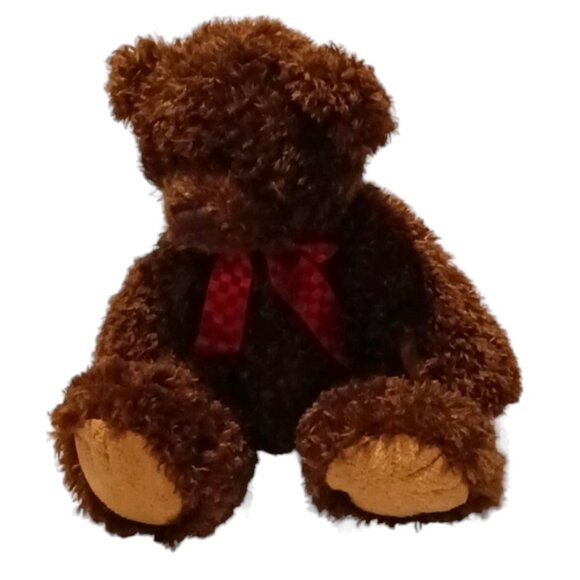 Porter Made Exclusively for Bombay Co. Curly Haired Dark Brown Teddy Bear 16 in - Picture 2 of 7